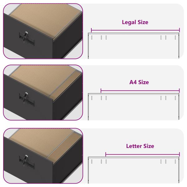 Aktenschrank Schwarz 44 x 50 x 106,5 cm Kaltgewalzter Stahl