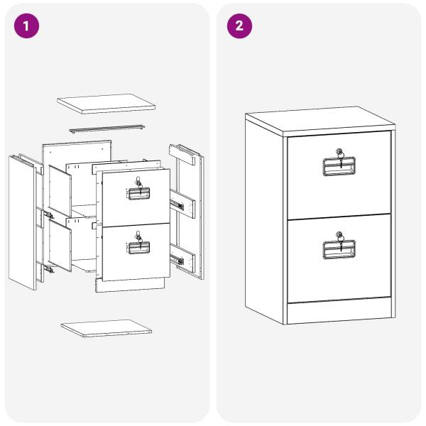 Aktenschrank Anthrazit 44 x 50 x 106,5 cm Kaltgewalzter Stahl