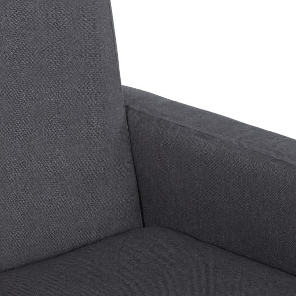 Schaukelstuhl Dunkelgrau Stoff