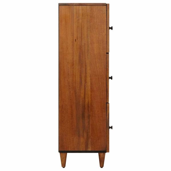 Highboard mit Tür Walnuss 40 x 33,5 x 110 cm Massivholz Mango