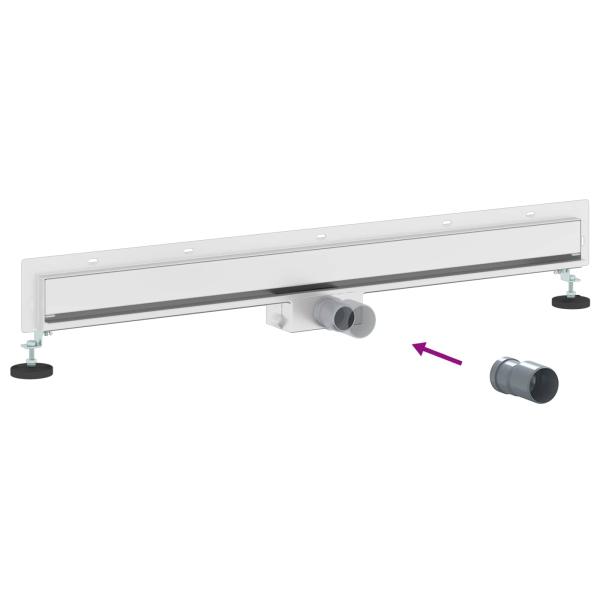 Wandmontierter Duschablauf Silber 90 cm Edelstahl 304