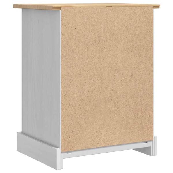 Nachttisch Weiß 53 x 39 x 66 cm Massives Kiefernholz