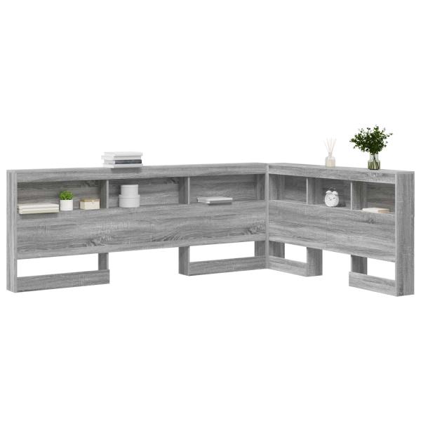 Aufbewahrungskopfteil Graues Sonoma 150 cm Holzwerkstoff
