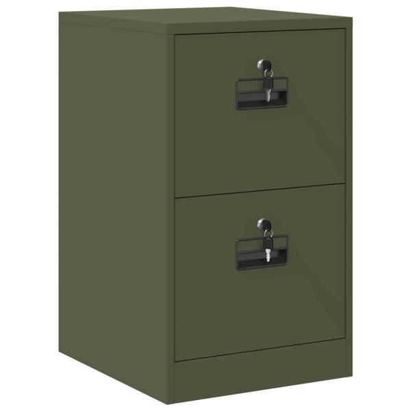ARDEBO.de - Aktenschrank Olive Grün 44 x 50 x 106,5 cm Kaltgewalzter Stahl