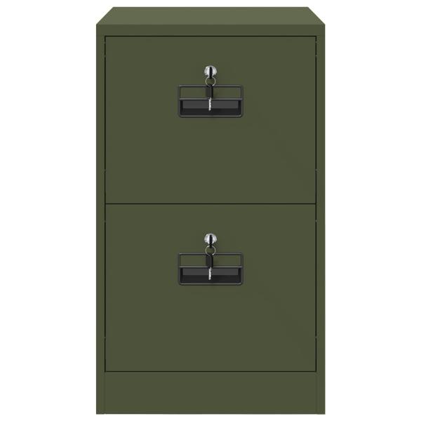Aktenschrank Olive Grün 44 x 50 x 106,5 cm Kaltgewalzter Stahl
