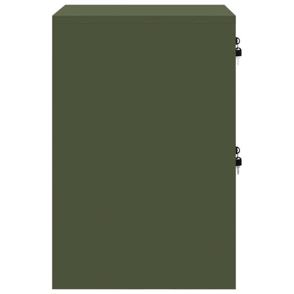 Aktenschrank Olive Grün 44 x 50 x 106,5 cm Kaltgewalzter Stahl