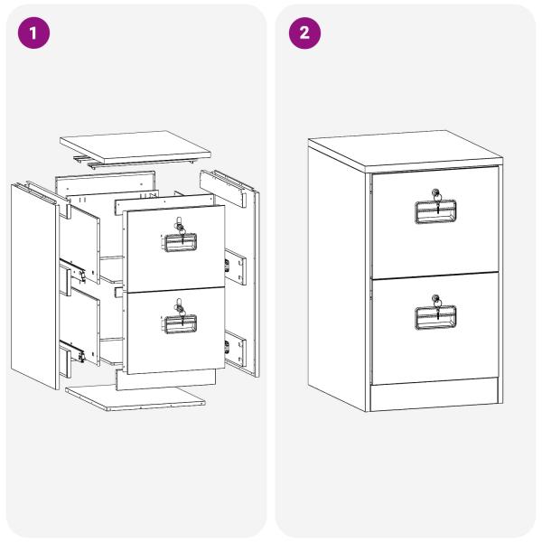 Aktenschrank Olive Grün 44 x 50 x 106,5 cm Kaltgewalzter Stahl
