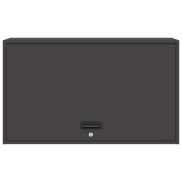 Wandschrank für die Garage mit Gasdrucklift-Tür Schwarz