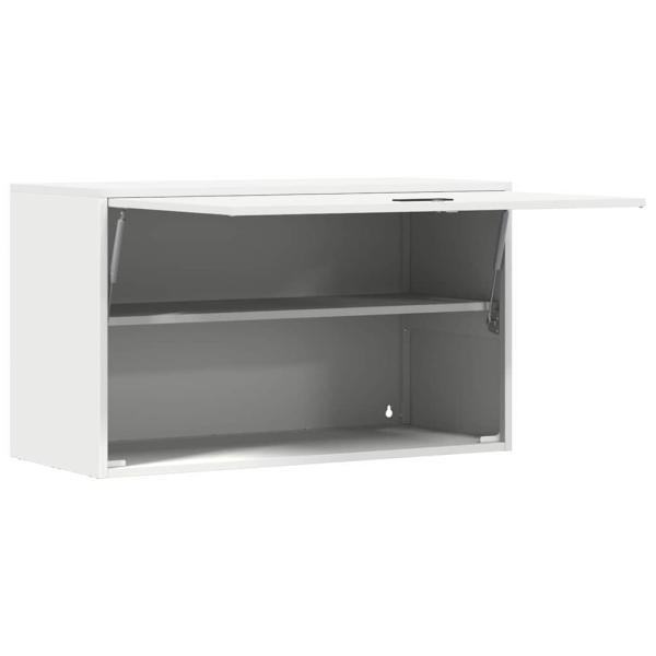 Wandschrank für die Garage mit Gasdrucklift-Tür Weiß