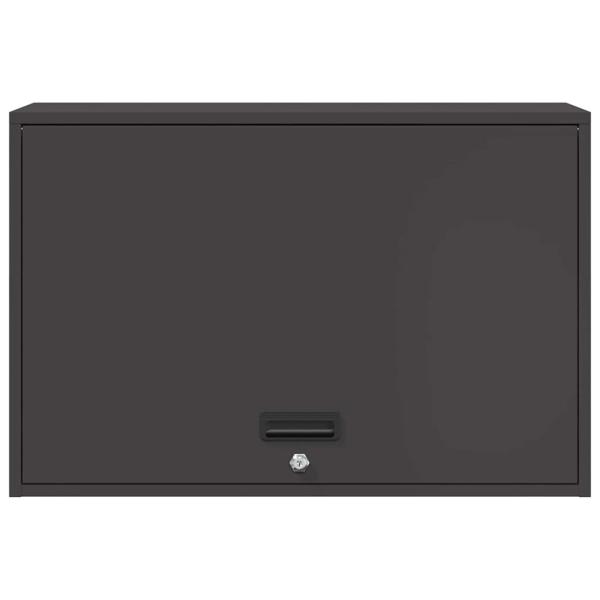 Wandschrank für die Garage mit Gasdrucklift-Tür Schwarz