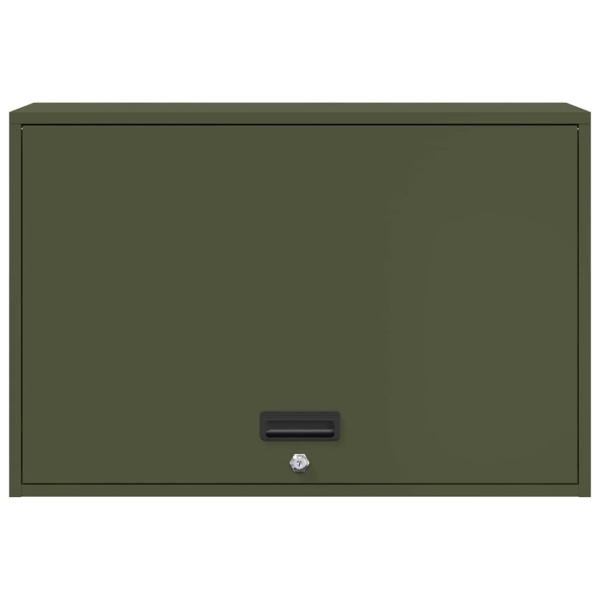 Wandschrank für die Garage mit Gasdrucklift-Tür Olivgrün