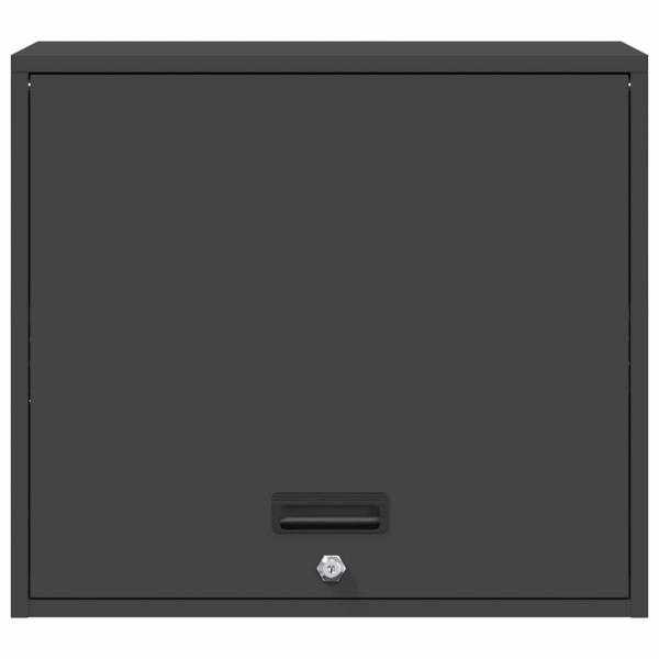 Wandschrank für die Garage mit Gasdrucklift-Tür Schwarz