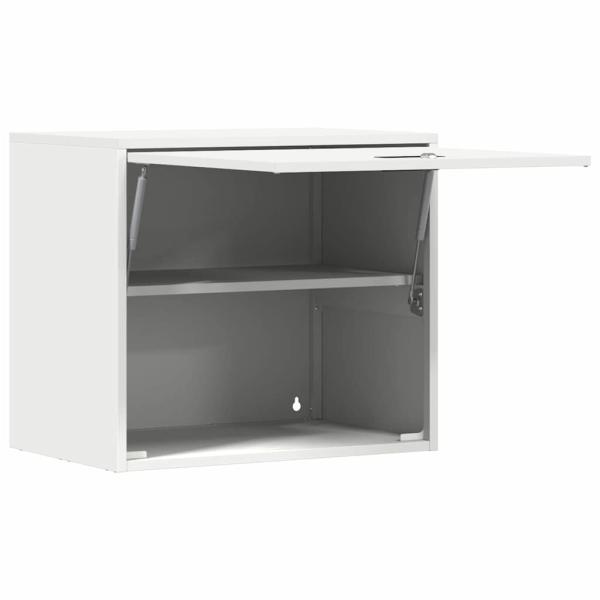 Wandschrank für die Garage mit Gasdrucklift-Tür Weiß