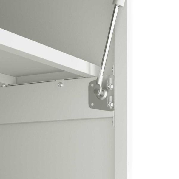 Wandschrank für die Garage mit Gasdrucklift-Tür Weiß