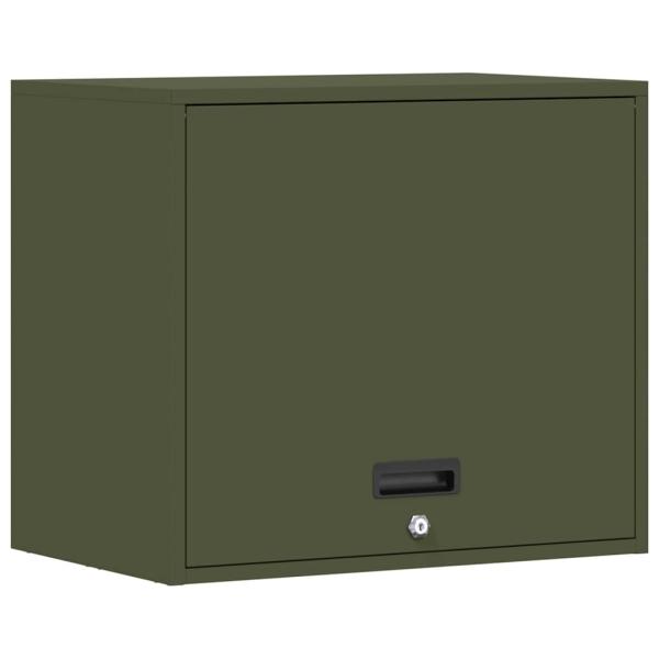 Wandschrank für die Garage mit Gasdrucklift-Tür Olivgrün