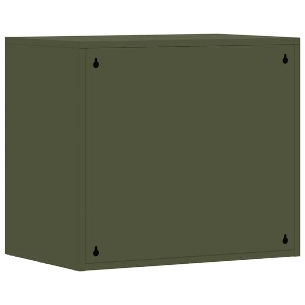 Wandschrank für die Garage mit Gasdrucklift-Tür Olivgrün
