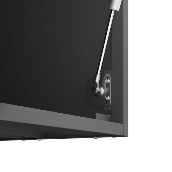 Wandschrank für die Garage mit Gasdrucklift-Tür Schwarz