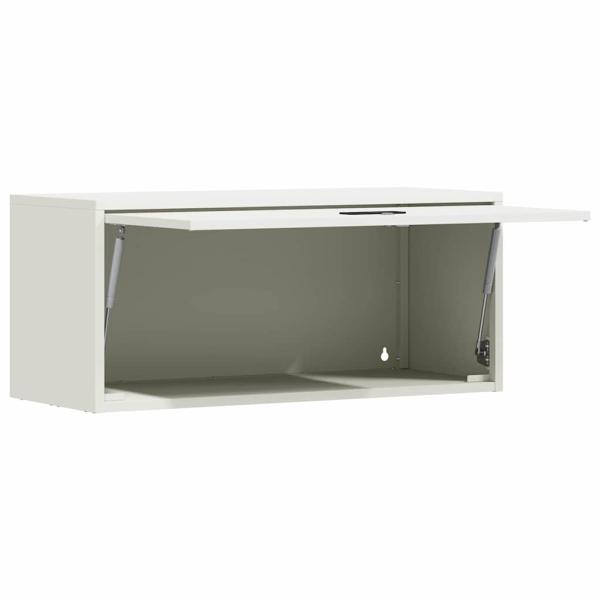 Wandschrank für die Garage mit Gasdrucklift-Tür Weiß