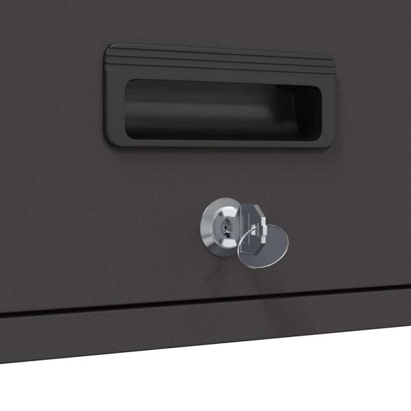 Wandschrank für die Garage mit Gasdrucklift-Tür Schwarz