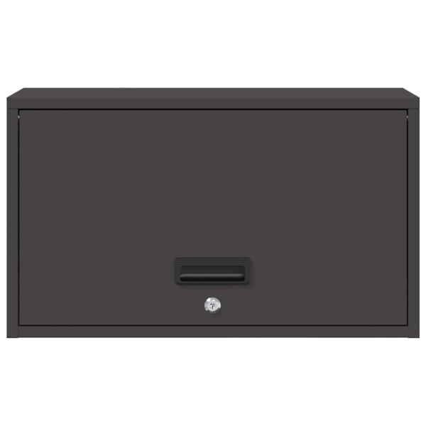 Wandschrank für die Garage mit Gasdrucklift-Tür Schwarz