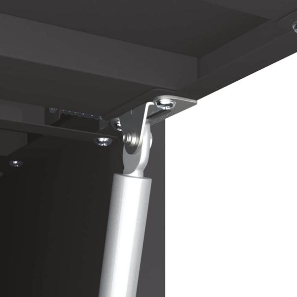 Wandschrank für die Garage mit Gasdrucklift-Tür Schwarz