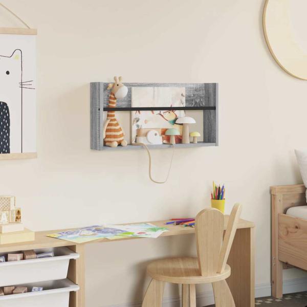 Magazinregal Graues Sonoma 60 x 12 x 30 cm Holzwerkstoff