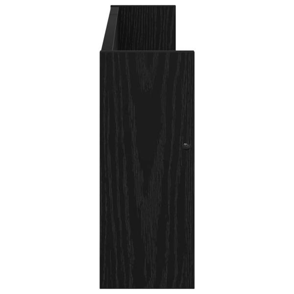 Magazinregal Schwarz Eichen-Optik 80 x 12 x 30 cm Holzwerkstoff