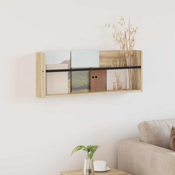 ARDEBO.de - Magazinregal Sonoma-Eiche 80 x 12 x 30 cm Holzwerkstoff