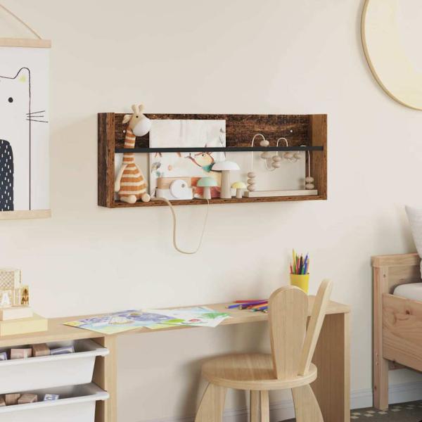 Magazinregal mit Regal Altholz 80 x 12 x 30 cm Holzwerkstoff