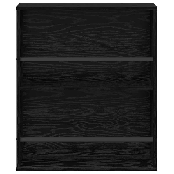 Magazinregal Schwarz Eichen-Optik 60 x 12 x 70 cm Holzwerkstoff