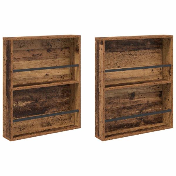Magazinregal 2 pcs Altholz 60 x 12 x 70 cm Holzwerkstoff