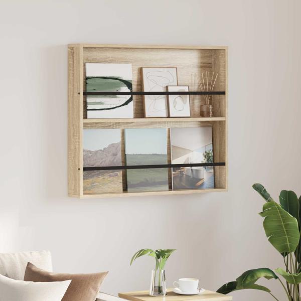 ARDEBO.de - Magazinregal Sonoma-Eiche 80 x 12 x 70 cm Holzwerkstoff