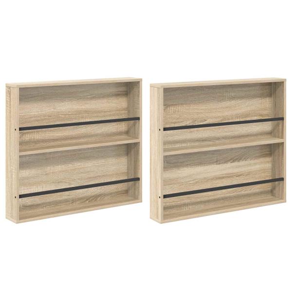 Magazinregal 2 pcs Sonoma-Eiche 80 x 12 x 70 cm Holzwerkstoff