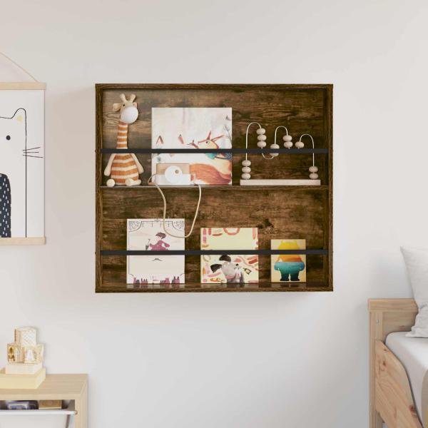 Magazinregal Räuchereiche 80 x 12 x 70 cm Holzwerkstoff