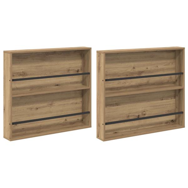 Magazinregal 2 pcs Artisan-Eiche 80 x 12 x 70 cm Holzwerkstoff