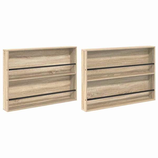 Magazinregal 2 pcs Sonoma-Eiche 100 x 12 x 70 cm Holzwerkstoff