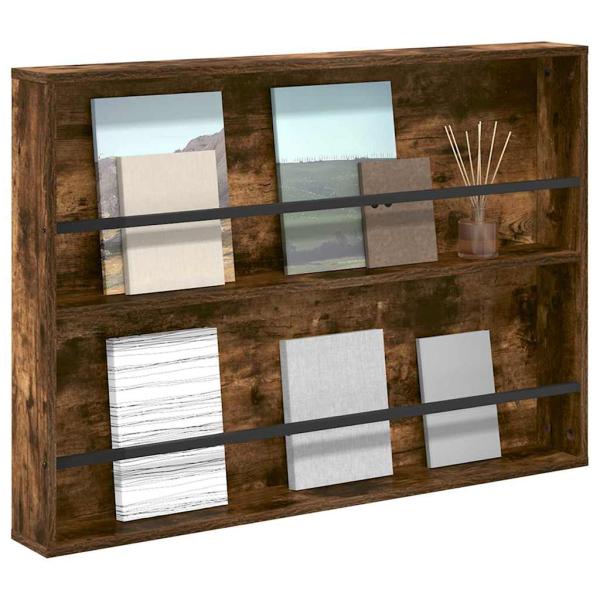 Magazinregal Geräucherte Eiche 100 x 12 x 70 cm Holzwerkstoff