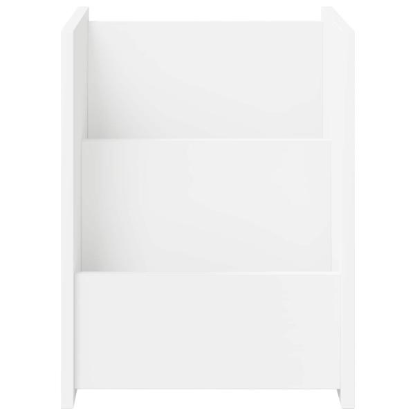 ARDEBO.de - Beistelltisch mit Regal Weiß 35 x 35 x 45 cm Holzwerkstoff