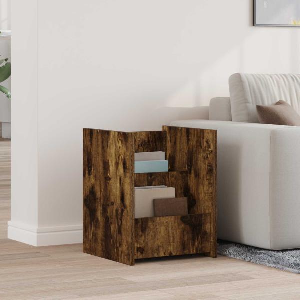 ARDEBO.de - Beistelltisch Geräucherte Eiche 35 x 35 x 45 cm Holzwerkstoff