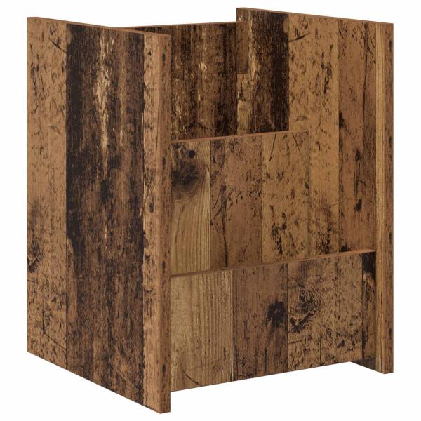 Beistelltisch mit Regal Altholz 35 x 35 x 45 cm Holzwerkstoff
