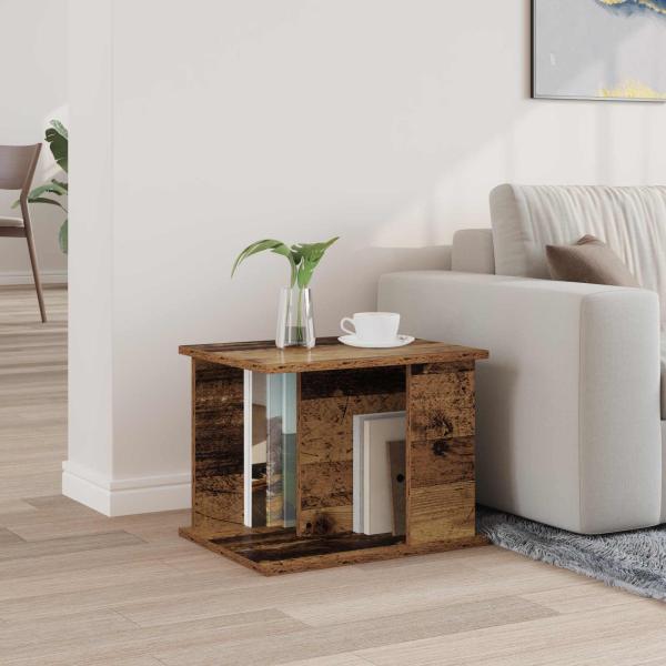 Beistelltisch mit Regal Altholz 35 x 35 x 45 cm Holzwerkstoff