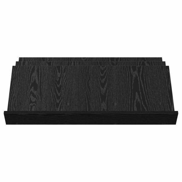 Seitenschrank mit Regal Schwarz Eichen-Optik 90 x 57,5 x 42 cm