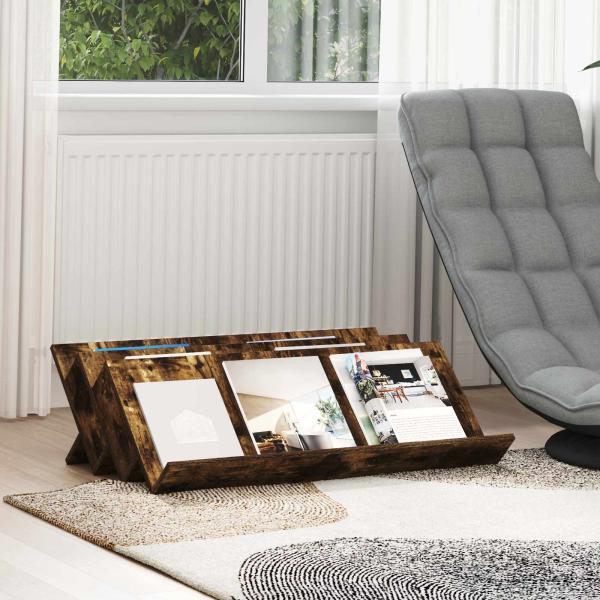 ARDEBO.de - Seitenschrank Geräucherte Eiche 90 x 57,5 x 42 cm Holzwerkstoff