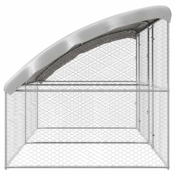 Hundekäfig 2 pcs Silber 4 x 2 x 2 m Verzinkter Stahl