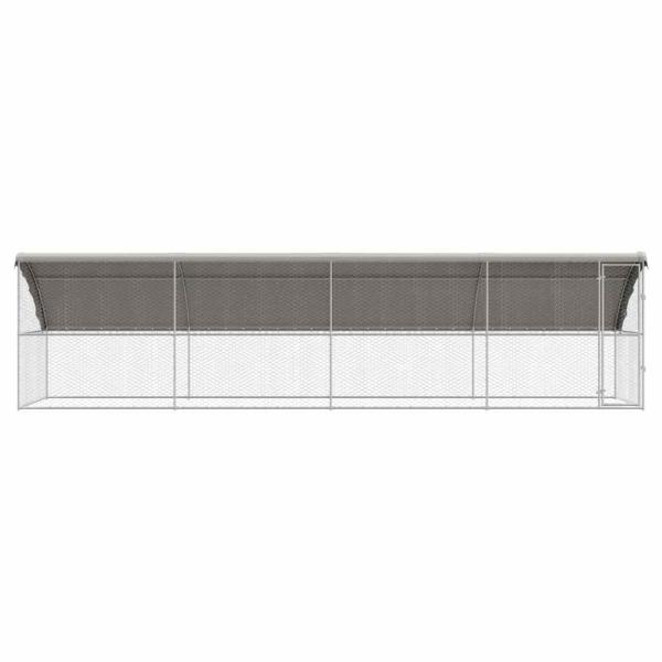 Hundekäfig mit Speicher 4 pcs Silber 8 x 2 x 2 m Stahl