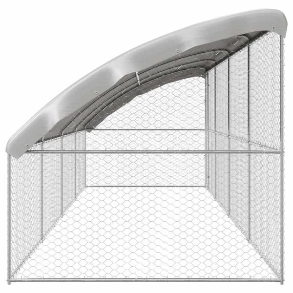 Hundekäfig 4 pcs Silber 8 x 2 x 2 m Verzinkter Stahl