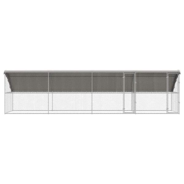 Hundekäfig 4 pcs Silber 8 x 2 x 2 m Verzinkter Stahl