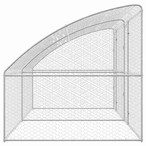 ARDEBO.de - Hundekäfig mit Speicher 2 pcs Silber 4 x 2 x 2 m Stahl
