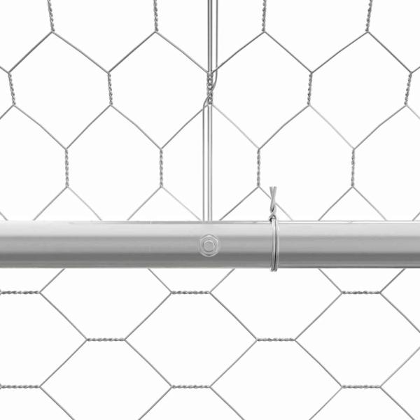 Hundekäfig 3 Stk. Silber 6 x 2 x 2 m Verzinkter Stahl