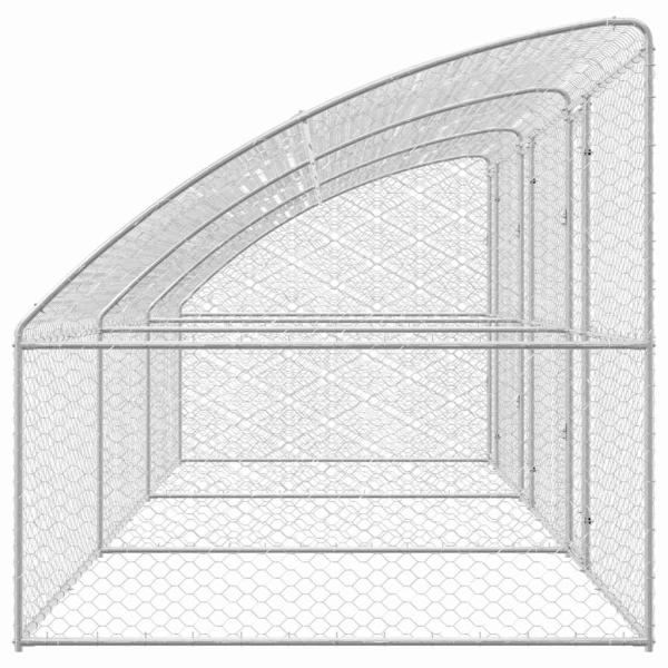Hundekäfig 3 Stk. Silber 6 x 2 x 2 m Verzinkter Stahl